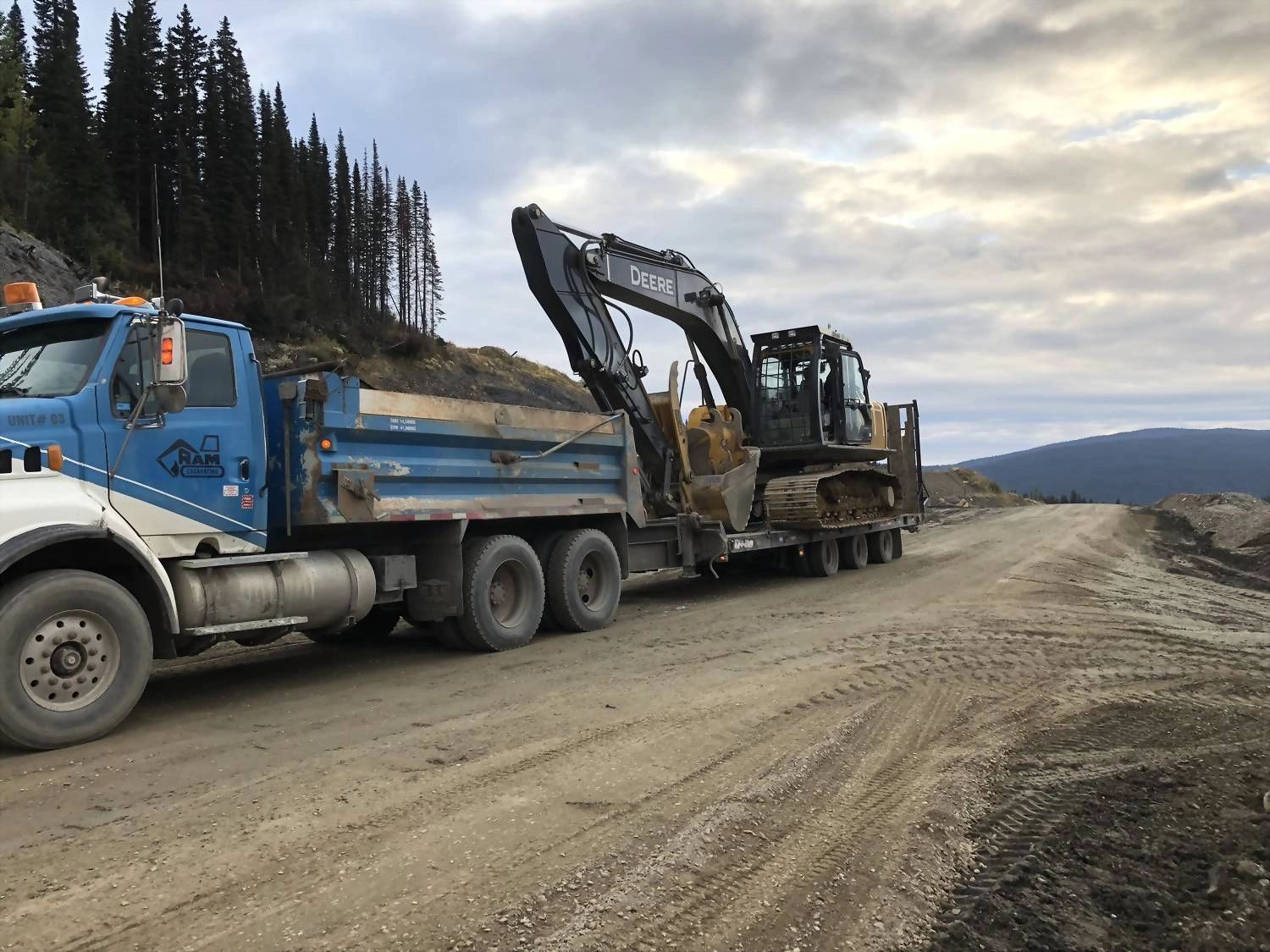 RAM Excavating equipment mobilization