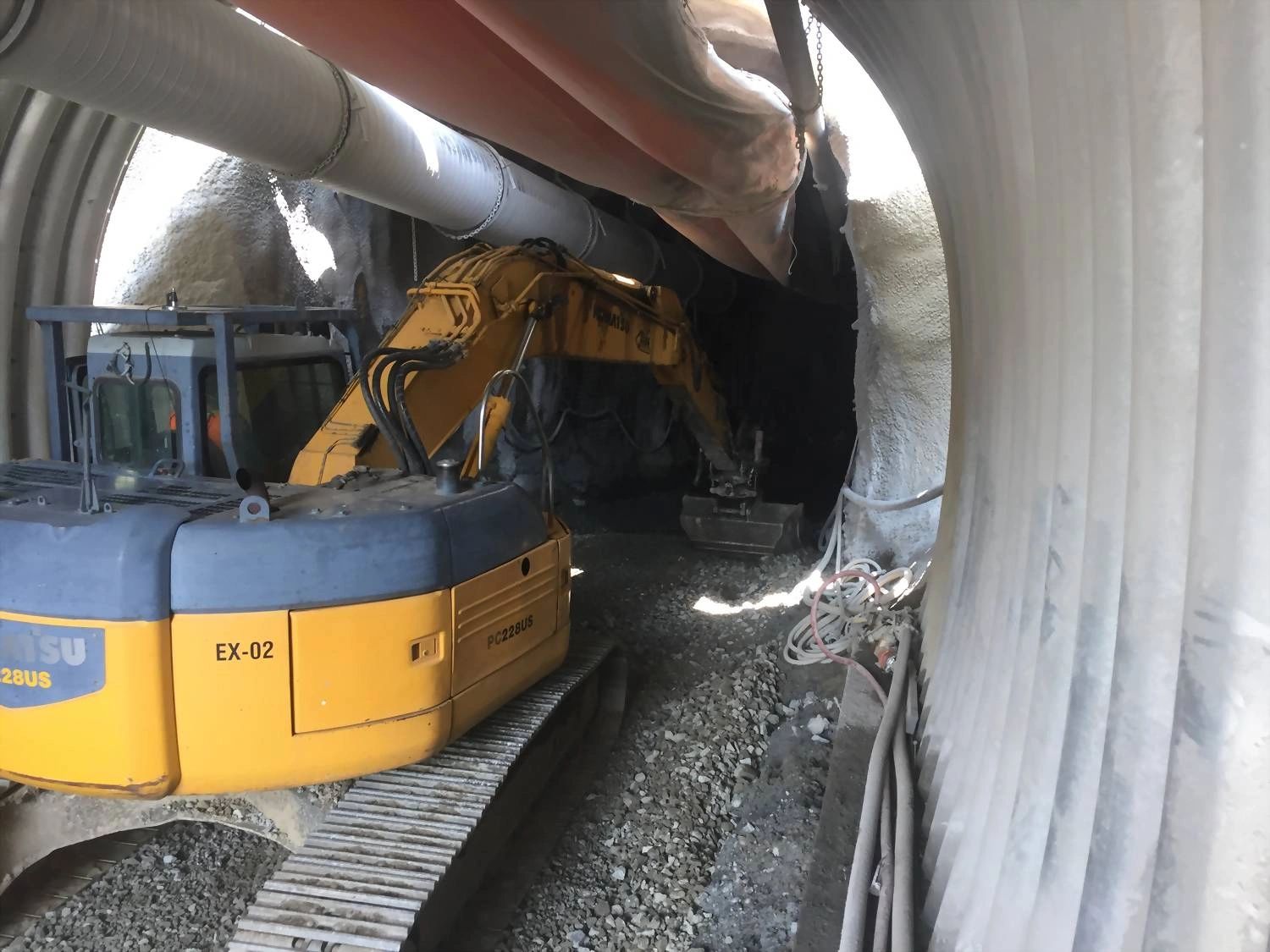 Portal pad excavation at an underground gold mine